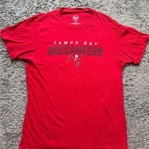 47 Brand Red Buccaneers Short Sleeve Tee